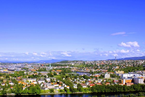 View from Utsikten in Trondheim on guided nature hike